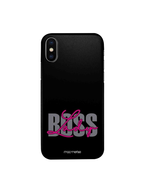 

macmerise Black & Grey Boss Lady Bold iPhone X Back Case