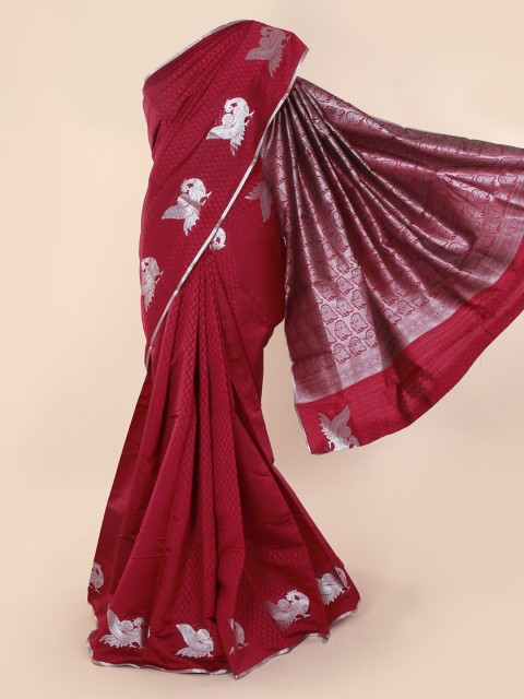 

Pothys Magenta Woven Design Art Silk Saree