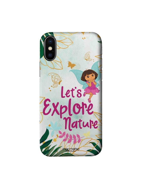 

macmerise Green & Pink Cartoon Characters Explore With Dora iPhone X Back Case