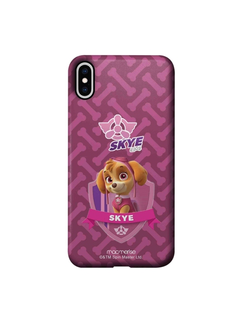 

macmerise Purple & White Skye Paw Patrol Printed iPhone XS Max Back Case