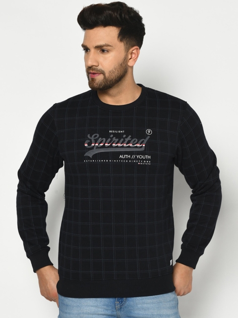 

Octave Men Black Checked Sweatshirt