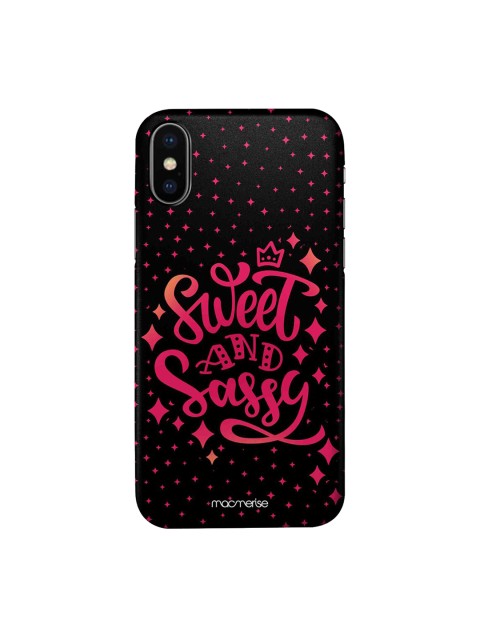 

macmerise Black & Pink Sweet And Sassy iPhone X Back Cover