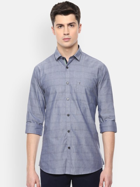 

Van Heusen Sport Men Blue Slim Fit Self Design Casual Shirt