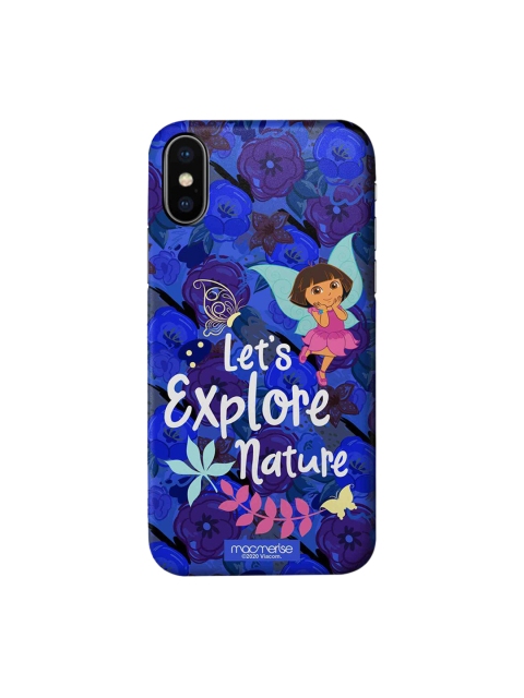 

macmerise Blue & Purple Explore With Dora iPhone X Printed Back Cover