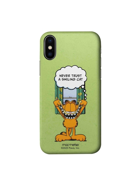 

macmerise Green & Orange Keep Smiling Printed iPhone XS Back Case