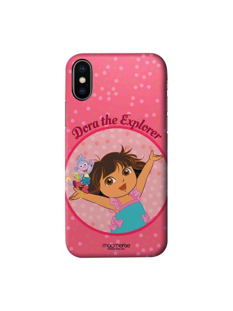 

macmerise Pink Joyful Dora iPhone XS Printed Back Cover