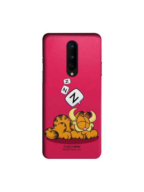 

macmerise Pink & Orange Sleepy Devil OnePlus 8 Garfield Back Case