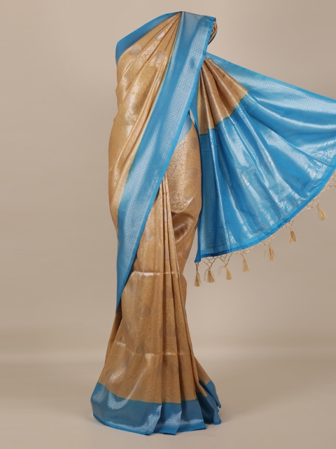 

Pothys Beige & Blue Jute Silk Woven Design Saree