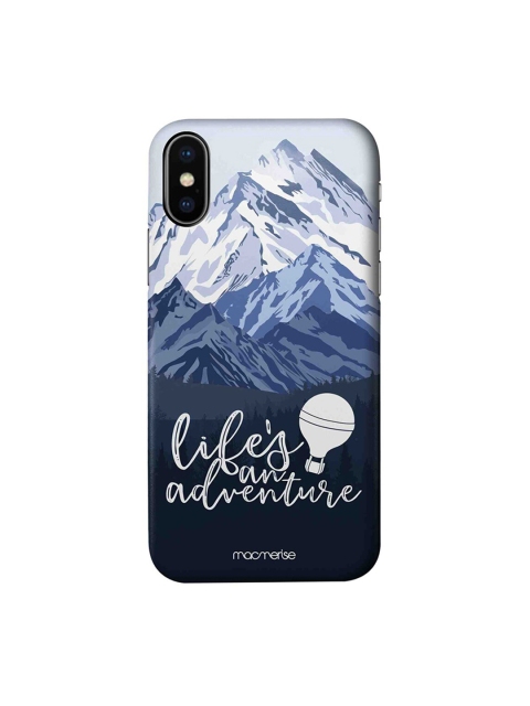 

macmerise Blue & White Life's An Adventure Printed iPhone XS Back Case