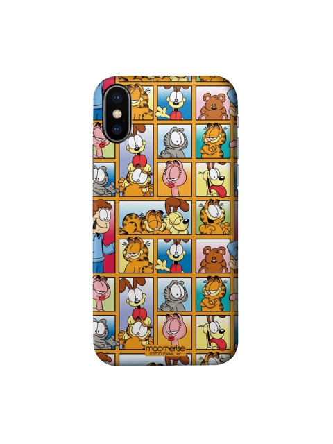

macmerise Yellow & Blue Garfield Collage iPhone X Printed Back Cover