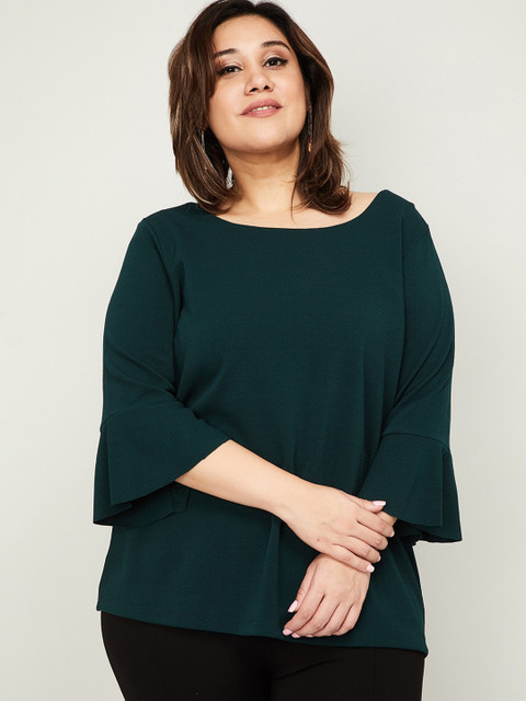 

nexus Women Bottle Green Solid Top
