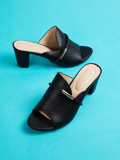 

CODE by Lifestyle Women Black Solid Mules