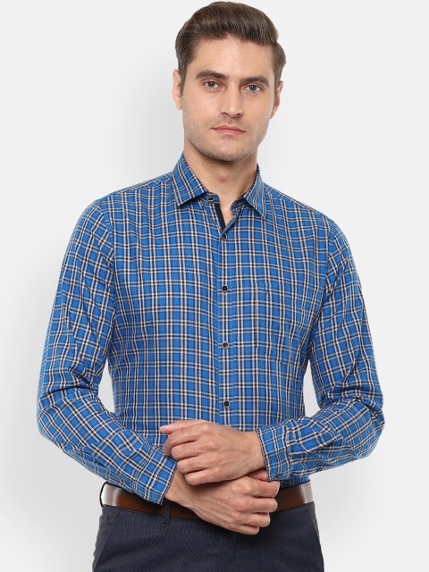 

Van Heusen Sport Men Blue Slim Fit Checked Formal Shirt