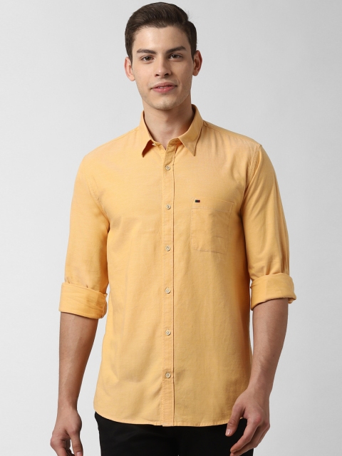 

Peter England Casuals Men Yellow Slim Fit Solid Casual Shirt