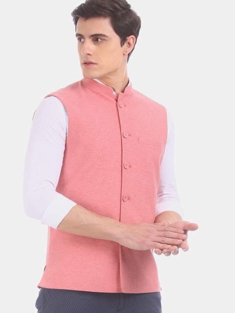 

True Blue Men Pink Textured Slim Fit Bandi