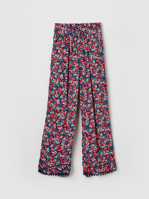 

max Girls Multicoloured Flared Printed Parallel Trousers, Multi