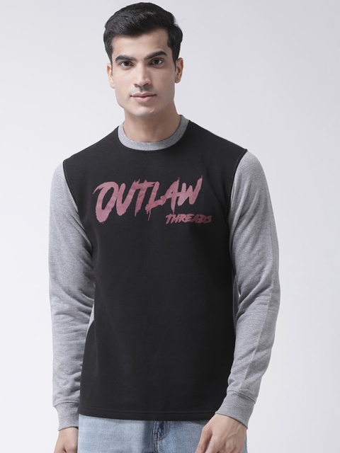 

Club York Men Grey & Black Printed Sweatshirt
