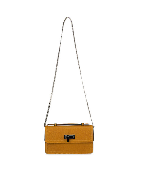 

Da Milano Yellow Solid Sling Bag