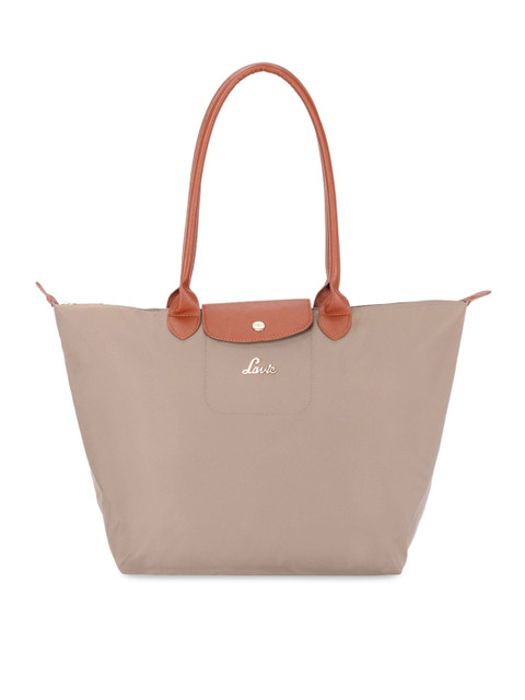 

Lavie Brown Solid Tote Bag