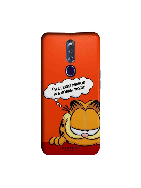 

macmerise Orange & Mustard Yellow Friday Garfield Oppo F11 Pro Back Cover