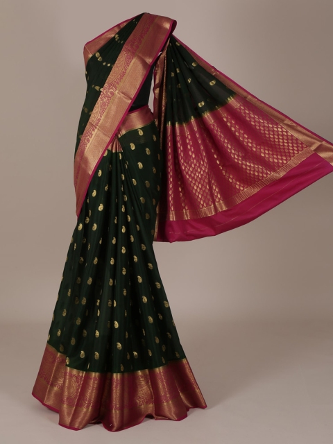 

Pothys Green Woven Design Pure Silk Saree