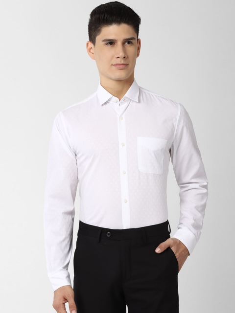 

Peter England Elite Men White Regular Fit Printed Casual Shirt