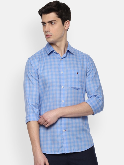 

Louis Philippe Sport Men Blue Slim Fit Checked Casual Shirt