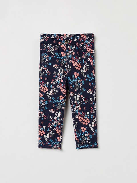 

max Girls Blue Regular Fit Printed Regular Trousers