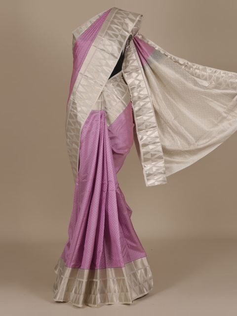 

Pothys Lavender & Grey Pure Silk Woven Design Saree