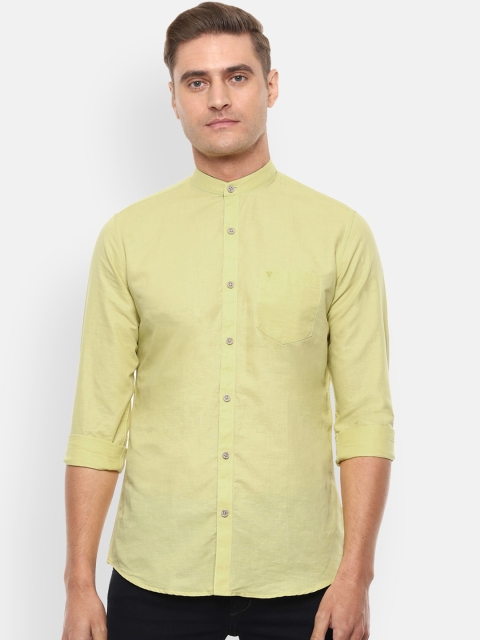 

Van Heusen Sport Men Yellow Slim Fit Solid Casual Shirt
