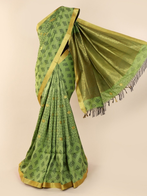 

Pothys Green Printed Art Silk Saree