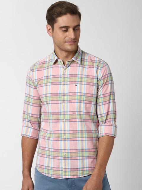 

Peter England Casuals Men Multicoloured Slim Fit Checked Casual Shirt, Multi