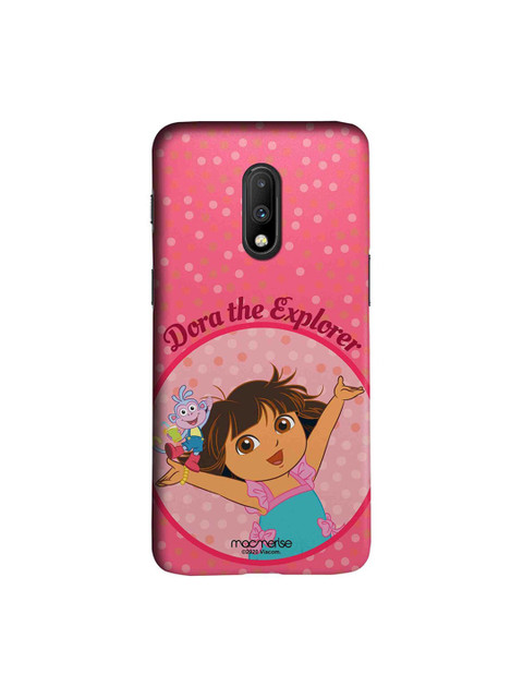 

macmerise Pink & Blue Joyful Dora OnePlus 7 Back Case