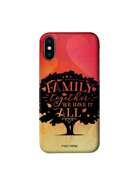 

macmerise Red & Yellow Family Is All iPhone XS Macmerise Illustrations Printed Back Cover