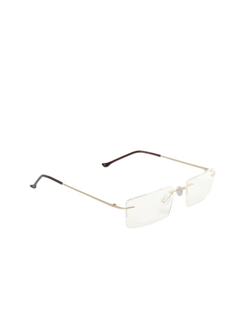 

ALIGATORR Unisex Gold-Toned Solid Rimless Rectangle Frames ALI_ODY_BLK_01
