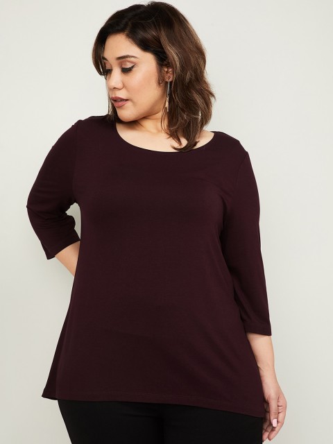 

nexus Women Burgundy Solid Top