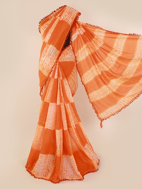 

Pothys Orange Printed Pure Cotton Saree