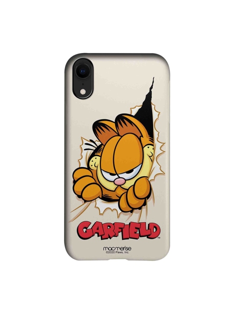 

macmerise Beige & Yellow Heres Garfield iPhone XR Printed Back Cover