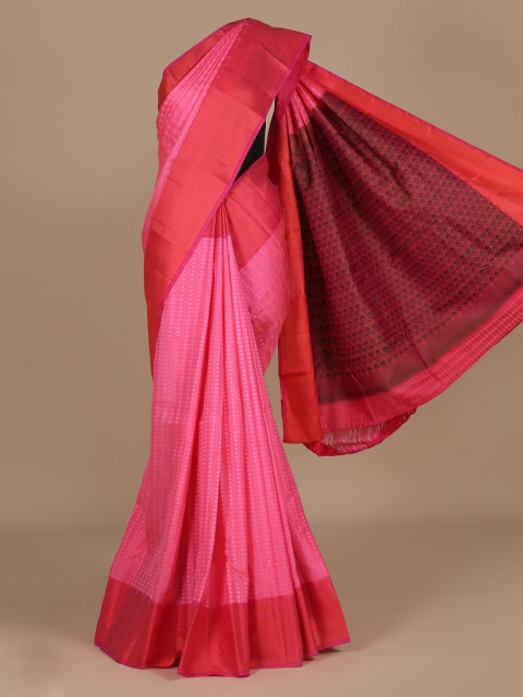 

Pothys Pink Woven Design Pure Silk Saree