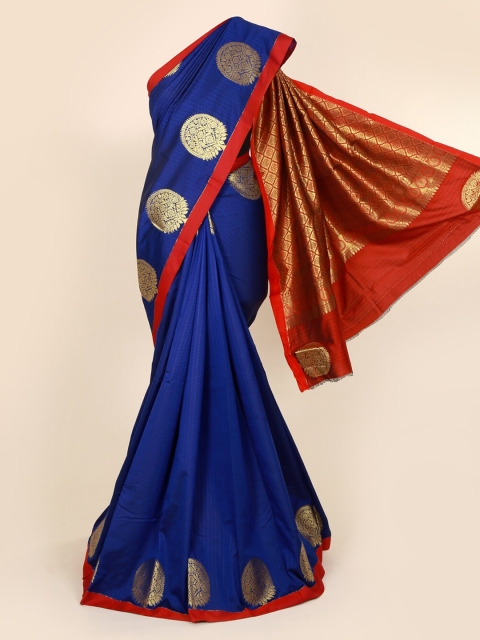 

Pothys Blue & Red Art Silk Woven Design Saree