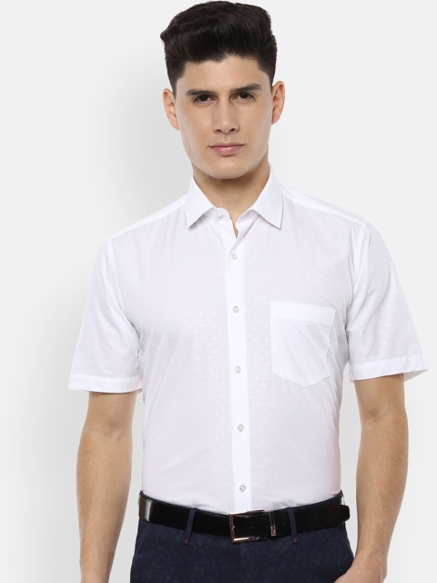 

Van Heusen Men White Regular Fit Solid Casual Shirt