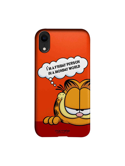 

macmerise Orange & Mustard Yellow Friday Garfield iPhone XR Back Cover