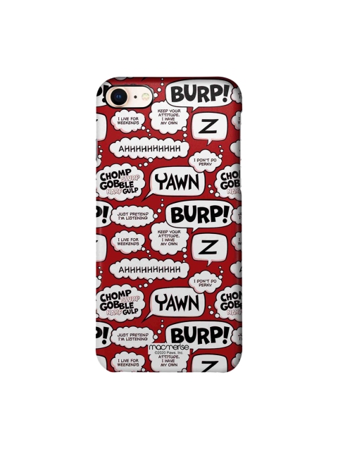 

macmerise Red & White Moods of Garfield Printed iPhone 8 Back Case
