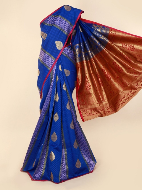 

Pothys Blue & Red Art Silk Woven Design Saree