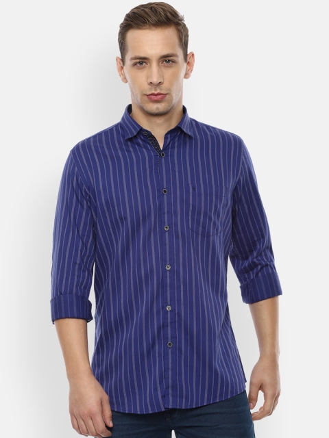 

Van Heusen Sport Men Blue Slim Fit Striped Casual Shirt