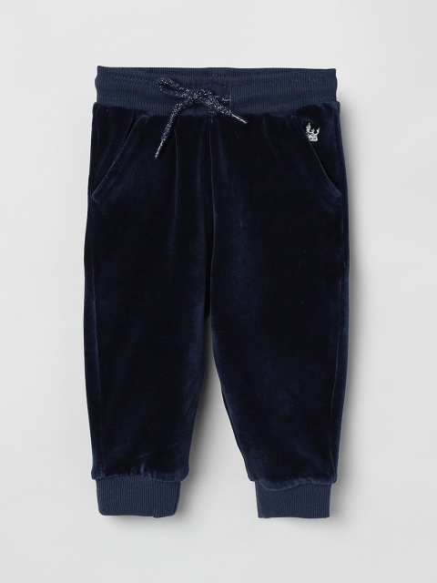

max Girls Blue Regular Fit Solid Joggers