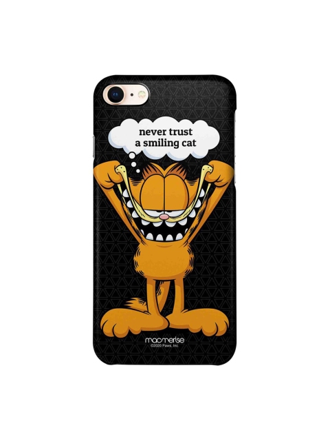 

macmerise Black & Mustard Yellow Smiling Garfield iPhone 8 Back Cover