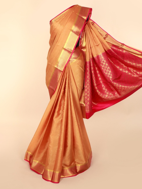 

Pothys Orange & Pink Pure Silk Woven Design Saree