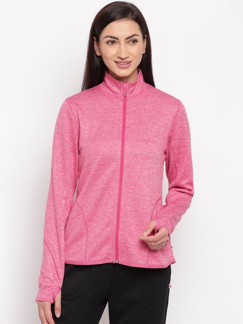 

Enamor Women Pink Solid Lightweight Bomber Jacket