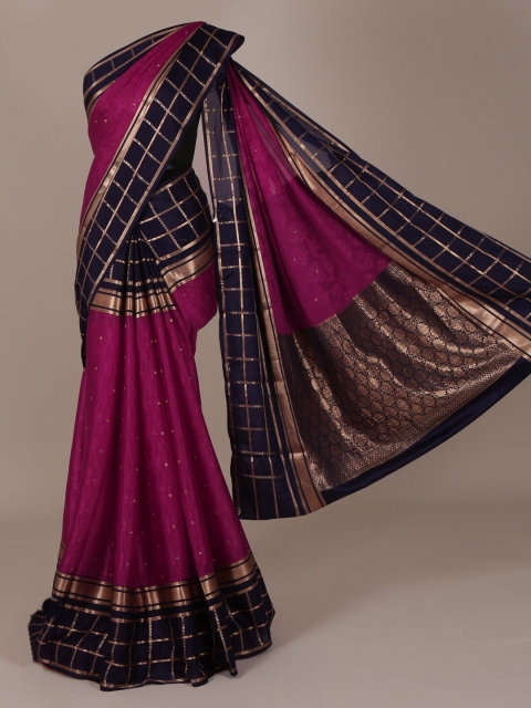 

Pothys Magenta Woven Design Pure Silk Saree